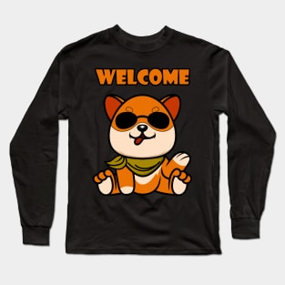 kawaii cute baby dog Long Sleeve T-Shirt